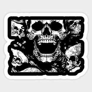 gothic skulls Sticker